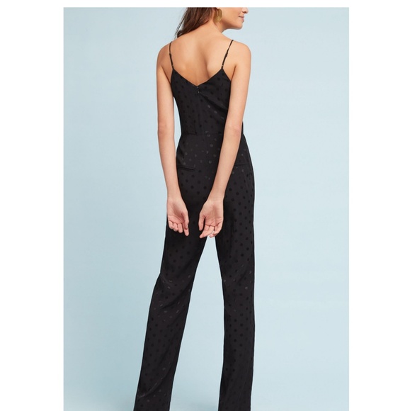 NWT, Polka Dot Black Jumpsuit by Anthropologie - Picture 3 of 3